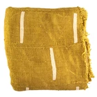 Earthy Mustard Bogolan Mali Mud Cloth Minimalist Design African Yellow Cotton