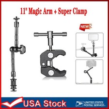 US 11" Articulating Magic Arm Super Clamp Crab for DSLR Camera Monitor LED Light