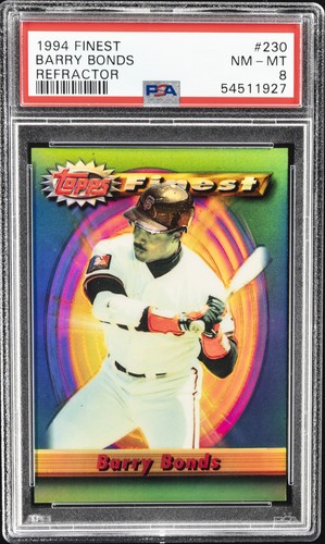 1994 FINEST REFRACTOR #230 BARRY BONDS PSA 8