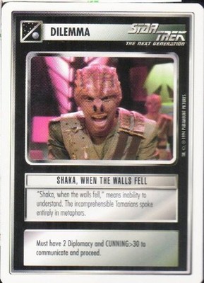 Shaka, When The Walls Fell - Premiere 95 - Star Trek CCG 1E
