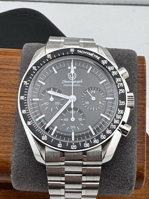 Watchdives 40mm Chronograph Watches for Men VK63 Sweep Hand Movement Never Worn