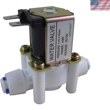 DC 12V 1/4" Inlet Feed Water Solenoid Valve Quick Connect N/C normally Closed