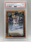 2024 Bowman Chrome Konnor Griffin Orange Wave Refractor Auto #22/25 PSA 9 Mint