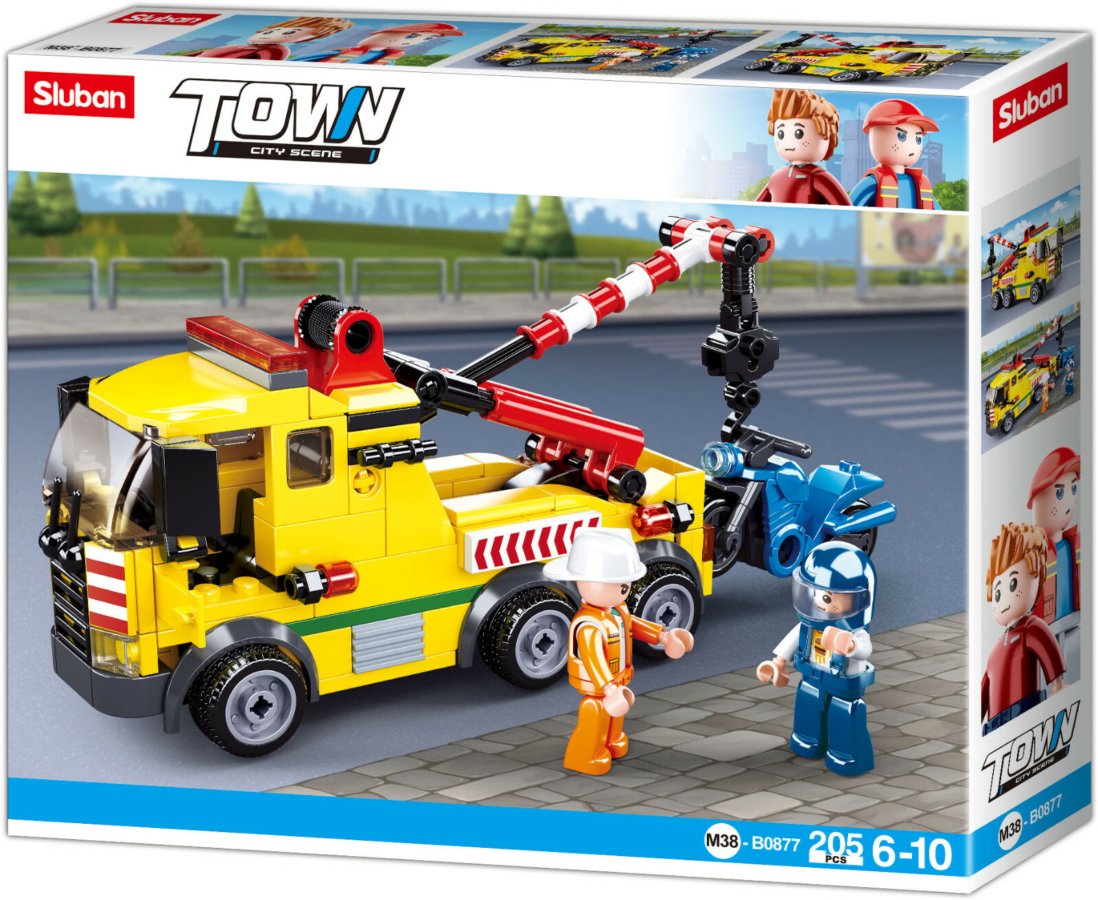 Sluban Town Set M38-B0877 LKW Грузовик Groer LKW Abschleppwagen mit Motorrad 4590₽