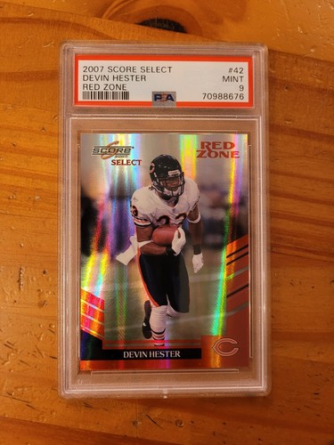 2007 Score Select Red Zone #42 Devin Hester PSA 9 Mint 11/30 Bears
