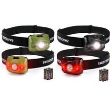 Everbrite Headlamp Flashlight w/3 Modes Black/Green 300 Lumens 1PK/2PK w/Battery