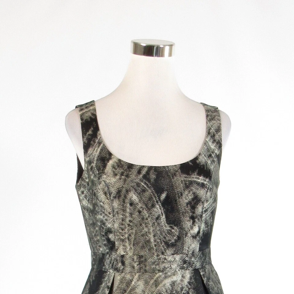Gray black abstract BETH BOWLEY sleeveless sheath dress 8 - Image 2 of 4