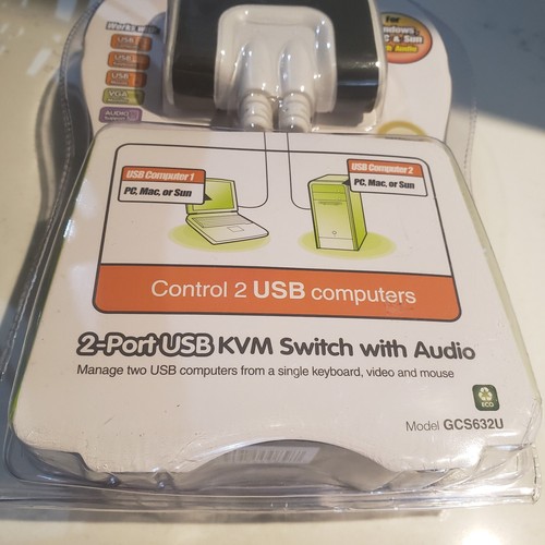 IOGear 2-Port USB KVM Switch with Audio GCS632U For Windows, Mac & Sun - Picture 5 of 7