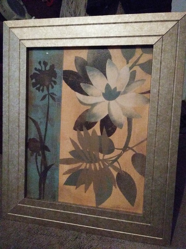 Large Framed Wall Picture * Floral Themed Painting Signed by Silvia Vassileva