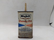 Vintage Mobil Handy Oil 4oz Tin, Empty