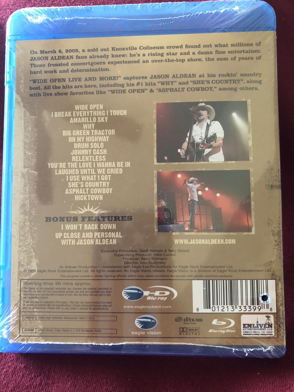 JASON ALDEAN - WIDE OPEN LIVE (BLU-RAY) NEW FACTORY SEALED HOLE UPC