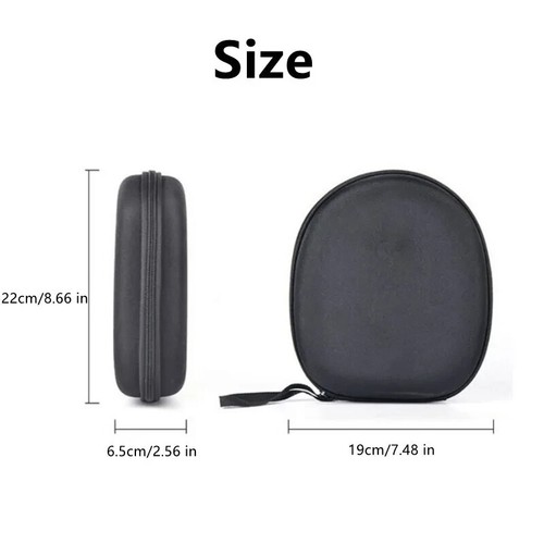 Black Headphone Storage Bag Universal Headset Hard Carrying Box Earphone Case - Picture 2 of 6