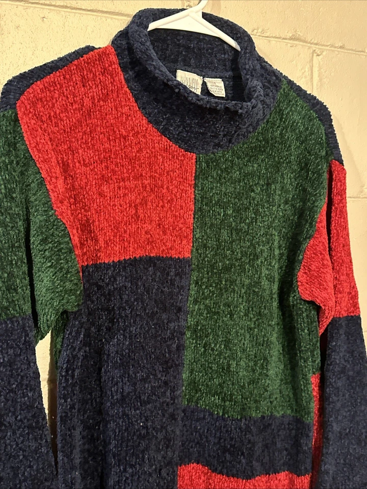 Suéter Coogi Vintage Años 80/90 Jason Maxwell Multicolor Bloque de Color Talla S Foto 2 de 4