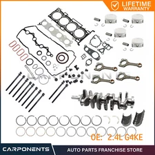 For Hyundai KIA 2.4L G4KE Engine Overhaul Rebuild Kit & Crankshaft & 4X Con Rods