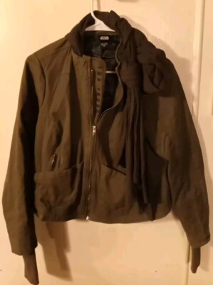 Star Wars Torrid Green Rogue One Jyn Rebel Alliance Jacket Scarf Women Size  00