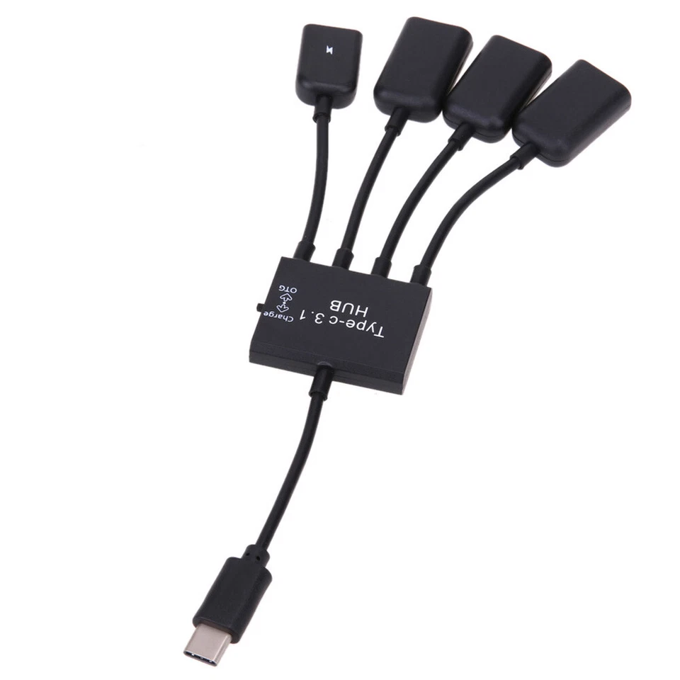 4in1 USB 3.1 Type-C to Multi Port USB 2.0 OTG Host HUB Adapter Charging Cable AU - Image 3 of 4