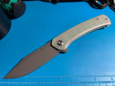 SA05CV1 SENCUT Snap Jade G10 Handle 9Cr18MoV Blade IKBS Linerlock Clip