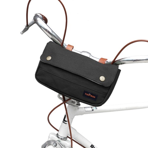 TOURBON Canvas & Leder Fahrrad Lenker Gepäckträgertasche Handy Werkzeug Halter Tasche in USA - Bild 13 von 20