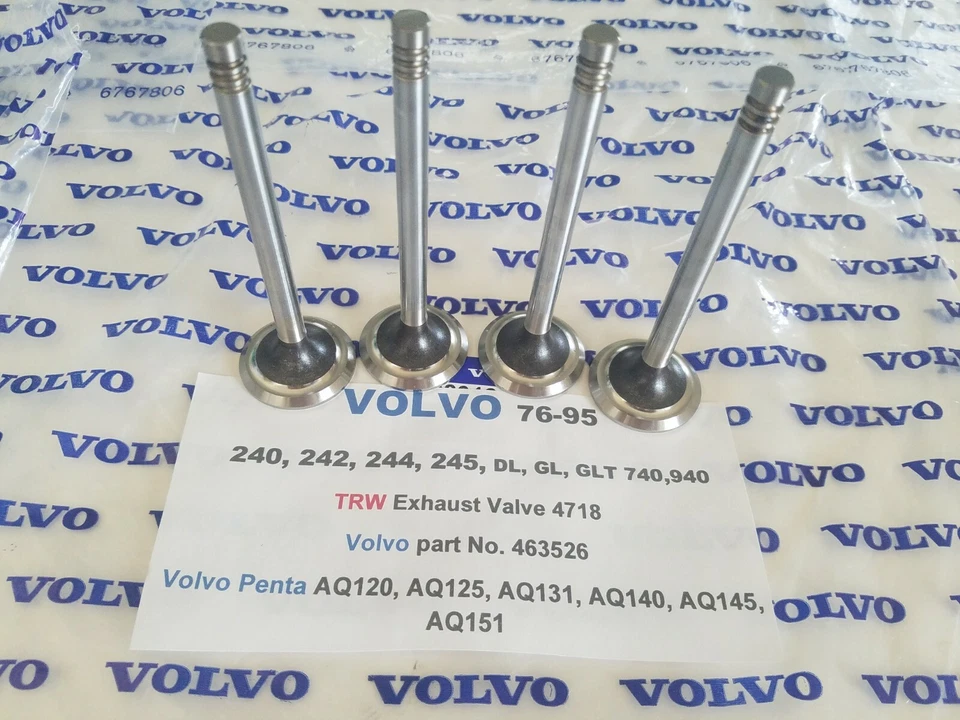 沃尔沃 B21、B23、B230 排气阀套件 (4) 240、242、244、245、740、940 和沃尔沃 Penta — 第 2/4 张图片