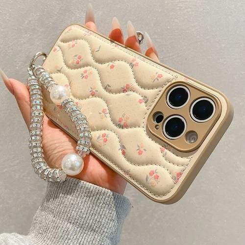 Countryside style floral shiny strap phone case ladies' gift- - Picture 4 of 13