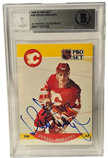 1990-91 Pro Set #38 Sergei Makarov RC Signed NM Beckett Authentic BAS