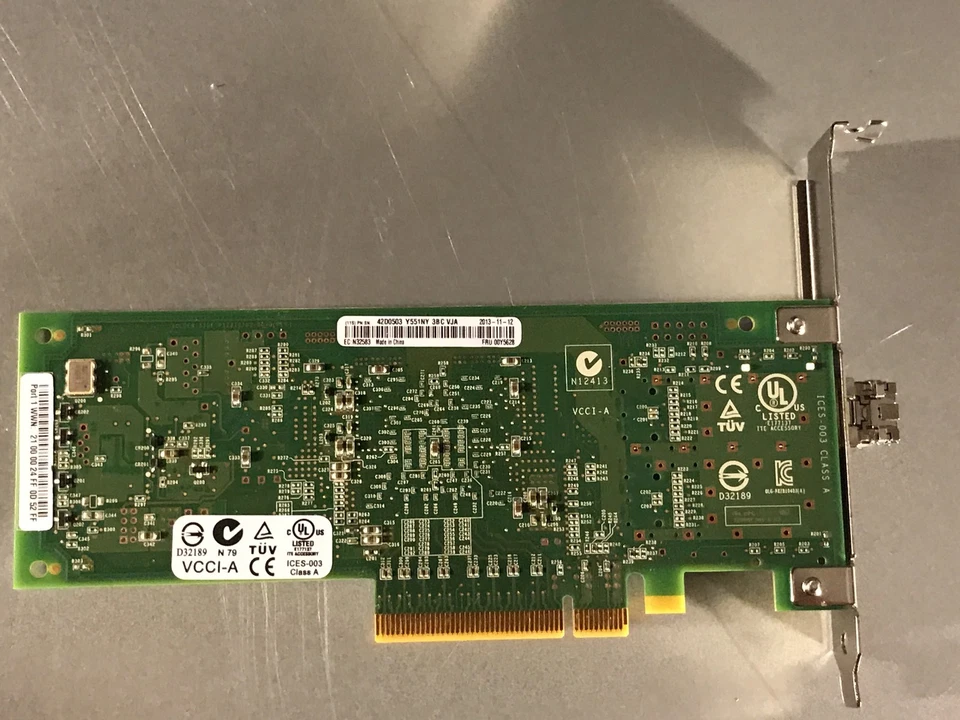 QLE2560 Lenovo IBM QLogic SanBlade 8Gb FC Single Port PCI-e HBA FH w/ 8G SFP FH - Image 3 of 4