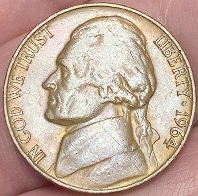 1964-D Jefferson Nickel Beautiful Brilliant Toned Coin VF #18 | eBay
