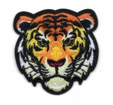 TIGER FACE Iron On Patch Wild Animals Zoo Jungle