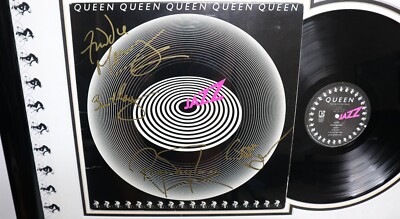 QUEEN JASS レコード Queen Jazz Signed Record Freddie Mercury, Brian May, Roger Taylor
