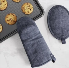 Project 62 Cotton Chambray Oven Mitt - Blue 100% Cotton *NEW*