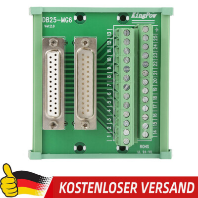 DIN Rail Mount Interface Module Für DB25 D Sub Male Female Header Boar
