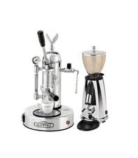 Elektra Micro Casa Lever S1C Chrome Espresso Machine + Elektra MSDC Grinder
