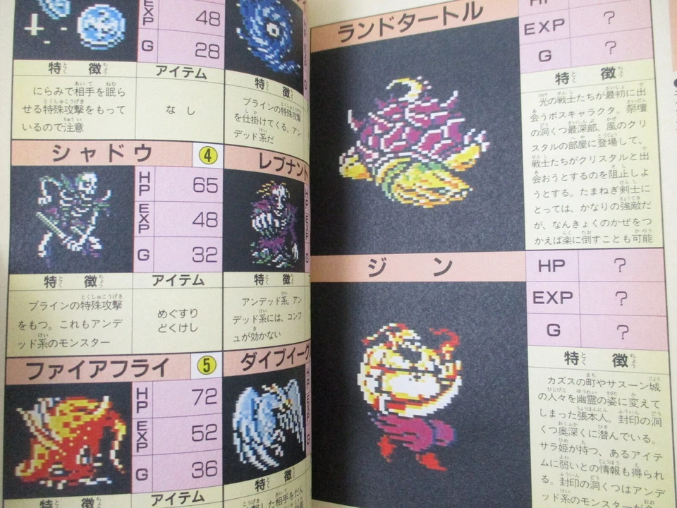 FINAL FANTASY III 3 Monster & Item Guide Famicom Book 1990 Ltd SeeCondition - Image 4 of 4