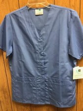 NWT ADAR Brand Double Pocket Snap Front Scrub Tops