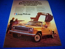 1981 JEEP PICKUP "TOUGH TO BEAT'EM"..1-PAGE ORIGINAL SALES AD.. (196AA)