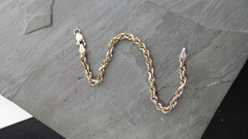 Anillos Enrollados Pulsera Plata Esterlina Hecho a Mano De Colección Plata 925 7,25 pulgadas 7,6 gramos - Imagen 12 de 12