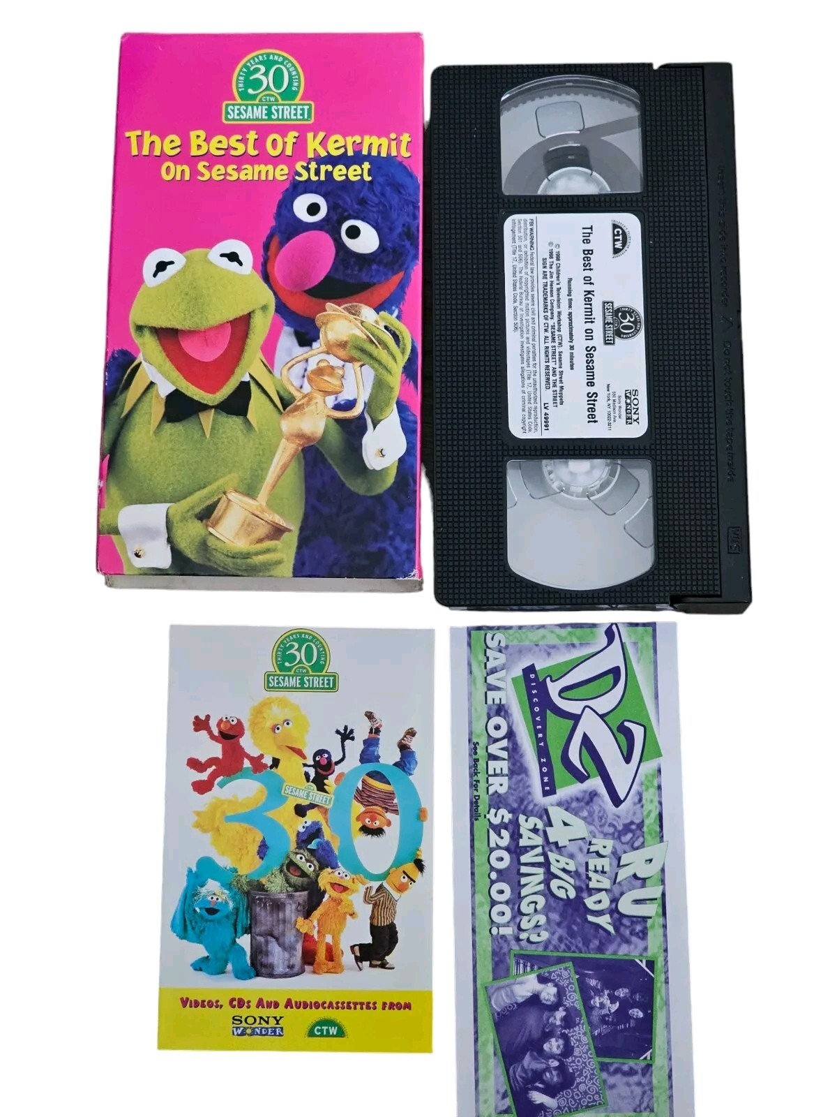 30 Year Special - The Best Of Kermit On Sesame Street VHS Tape 1998 ...