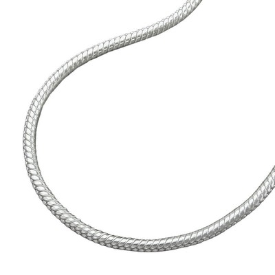NKlaus Collana In Argento 925 – Catena A Cavo Rotonda, Lunghezza 38 Cm, Larghezza 1,4 Mm