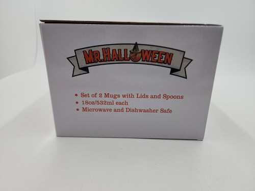 MR. HALLOWEEN Candy Corn Mug Set of 2 Halloween Decor VHTF - Picture 12 of 18