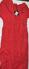 ava viv womens sundress size 4X Red knee length pockets stretch NEW