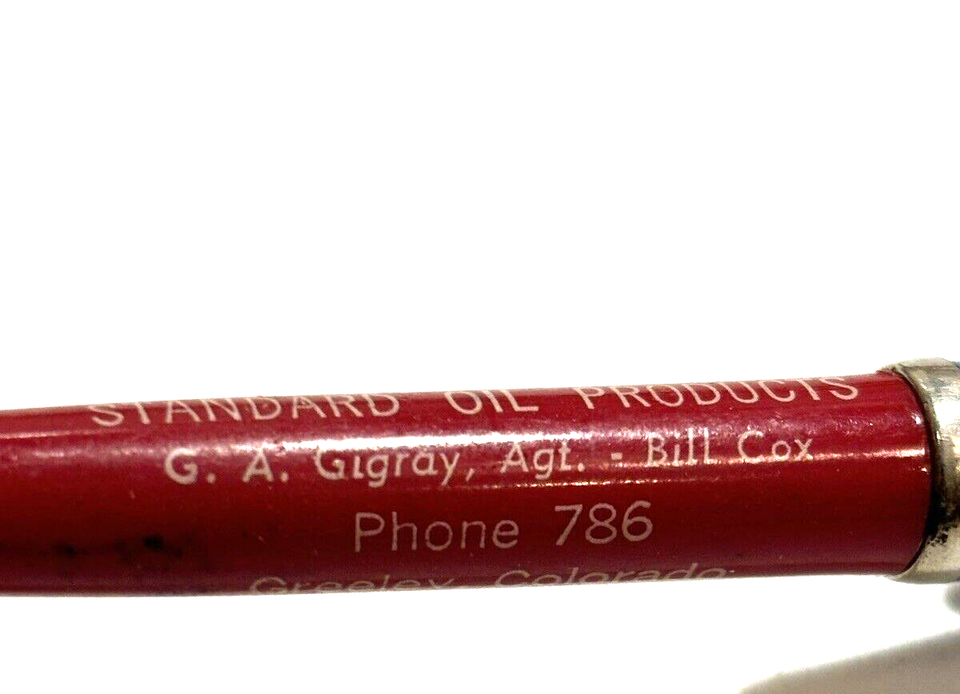 VTG Advertising Ballpoint Pen Standard Oil Company Greeley CO. G.A