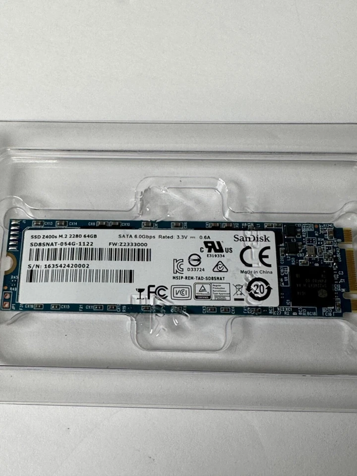 SanDisk SSD Z400s M.2 2280 64GB SATA 6.0Gbps SD8SNAT-064G-1122 SSD - Image 2 of 3