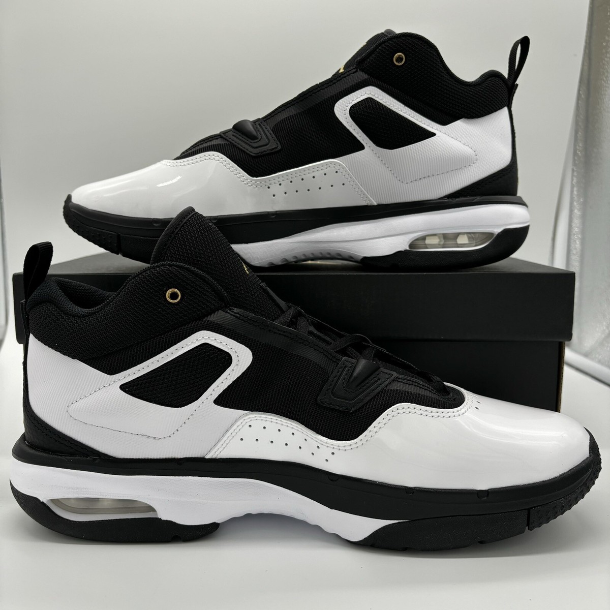 Nike Air Jordan Stay Loyal 3 Shoes Black White Gold Sneakers