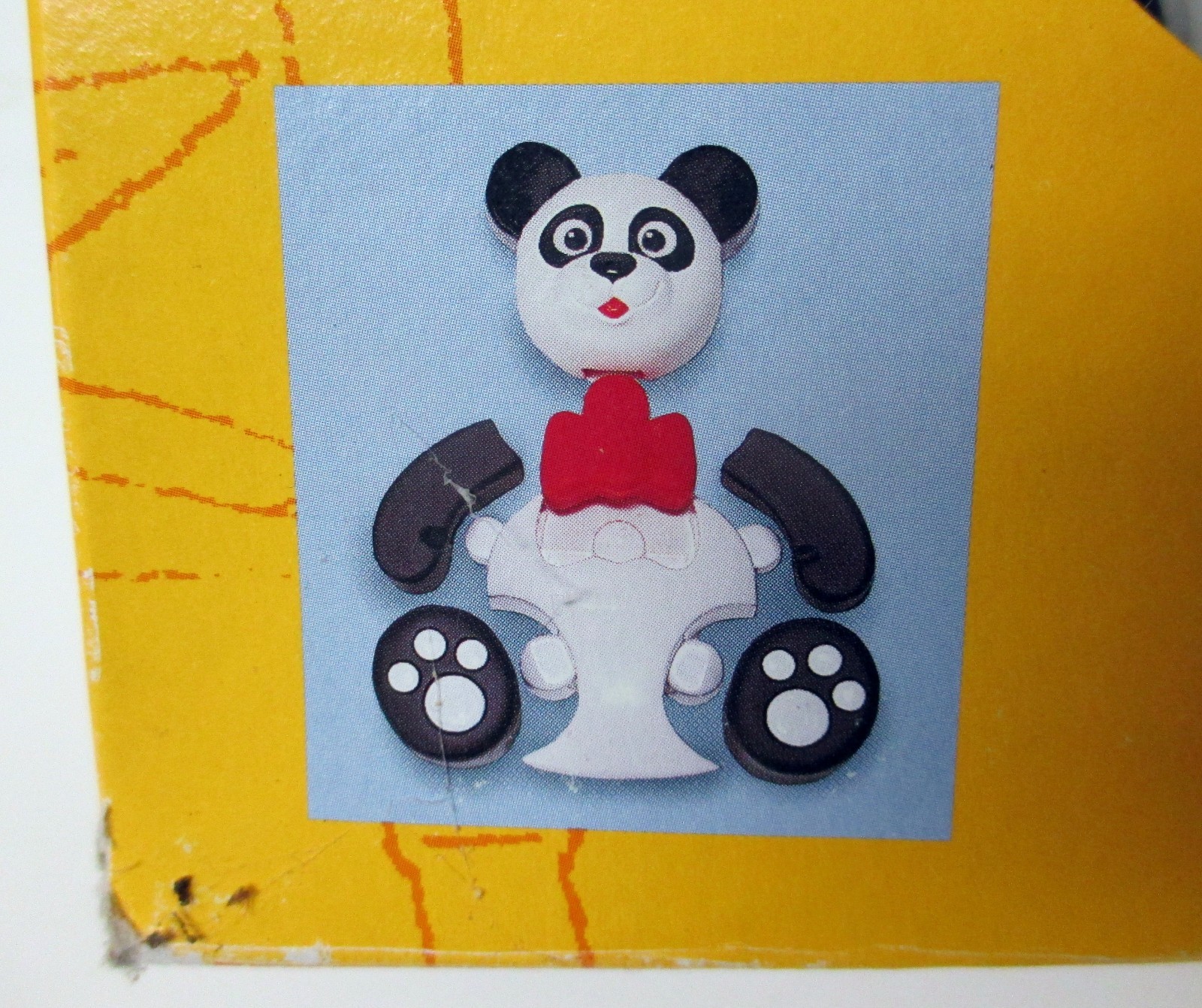 10" VINTAGE 1992 TODAY'S KIDS PANDA BEAR ROLLY POLLY RATTLE PUZZLE BABY TOY eBay