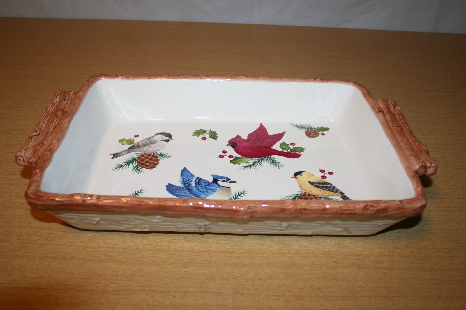 15 x 9-1/2" Knollwood (Birds Design) Rectangular Baker by Sonoma Home