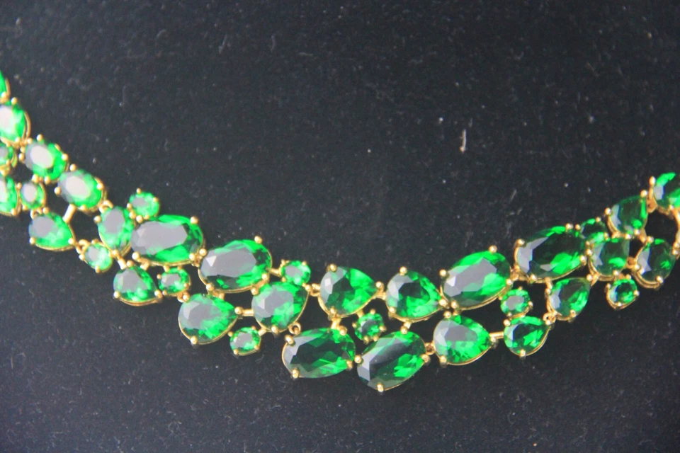 Collar de plata 925 Suzanne Somers color esmeralda y circonita cúbica LE 132/200 Foto 3 de 4