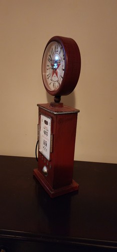 Texaco Retro Look Metal Gas Pump Clock - Picture 2 of 6