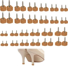 24 Pairs Womens High Heel Replacement Tips Pin,Heel Caps for 24 Apricot 