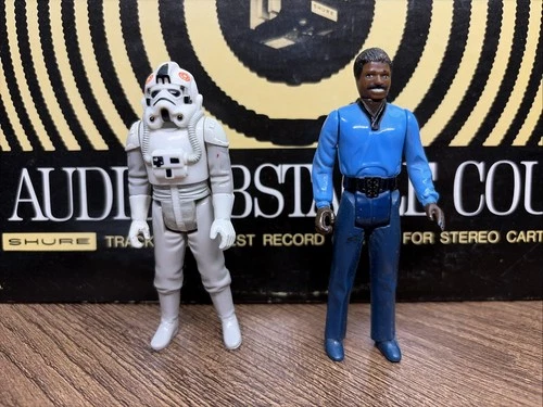 Vintage Star Wars Action Figure Lot AT-AT Driver Lando Calrissian Used