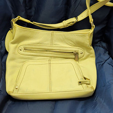 Pelle Studio Beige Pebbled Shoulder Bag, Zip Closure, Adjustable Strap, Pockets